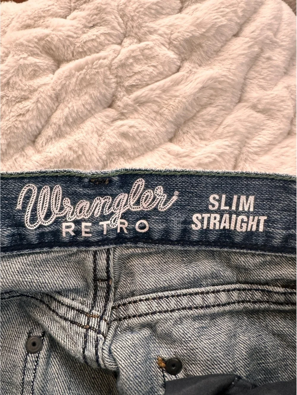 Wrangler Retro Men’s Slim Straight Jeans 34x32 88MWZDK 100% Cotton Western Denim